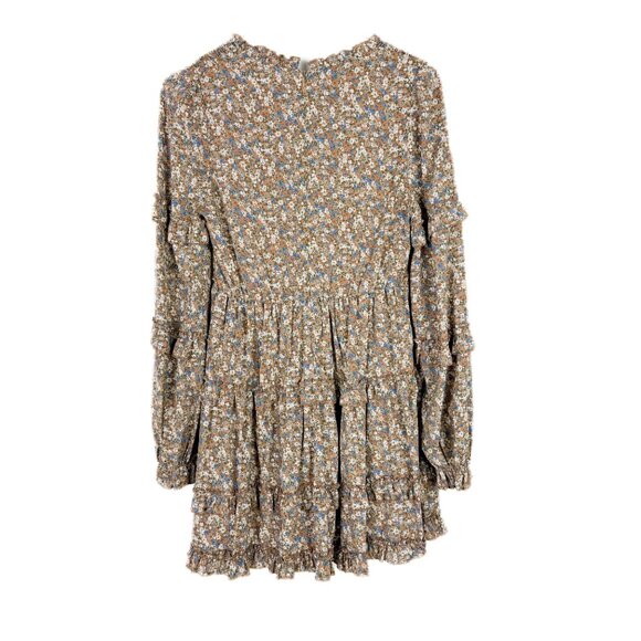 Altar’d State Chelsia Dress Floral Long Sleeves Ruffle Mini Size Medium M EUC - Picture 10 of 13